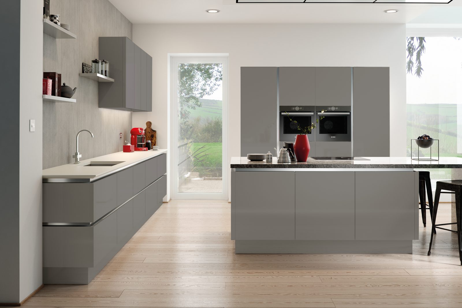 Vivo gloss dust grey kitchen style
