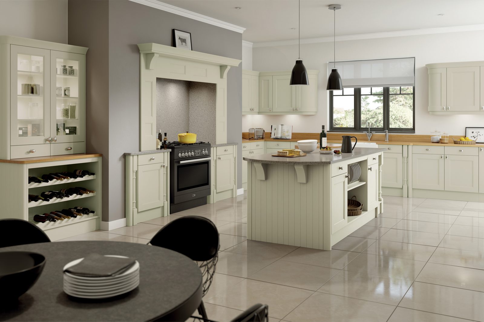 Windsor sage green kitchen style