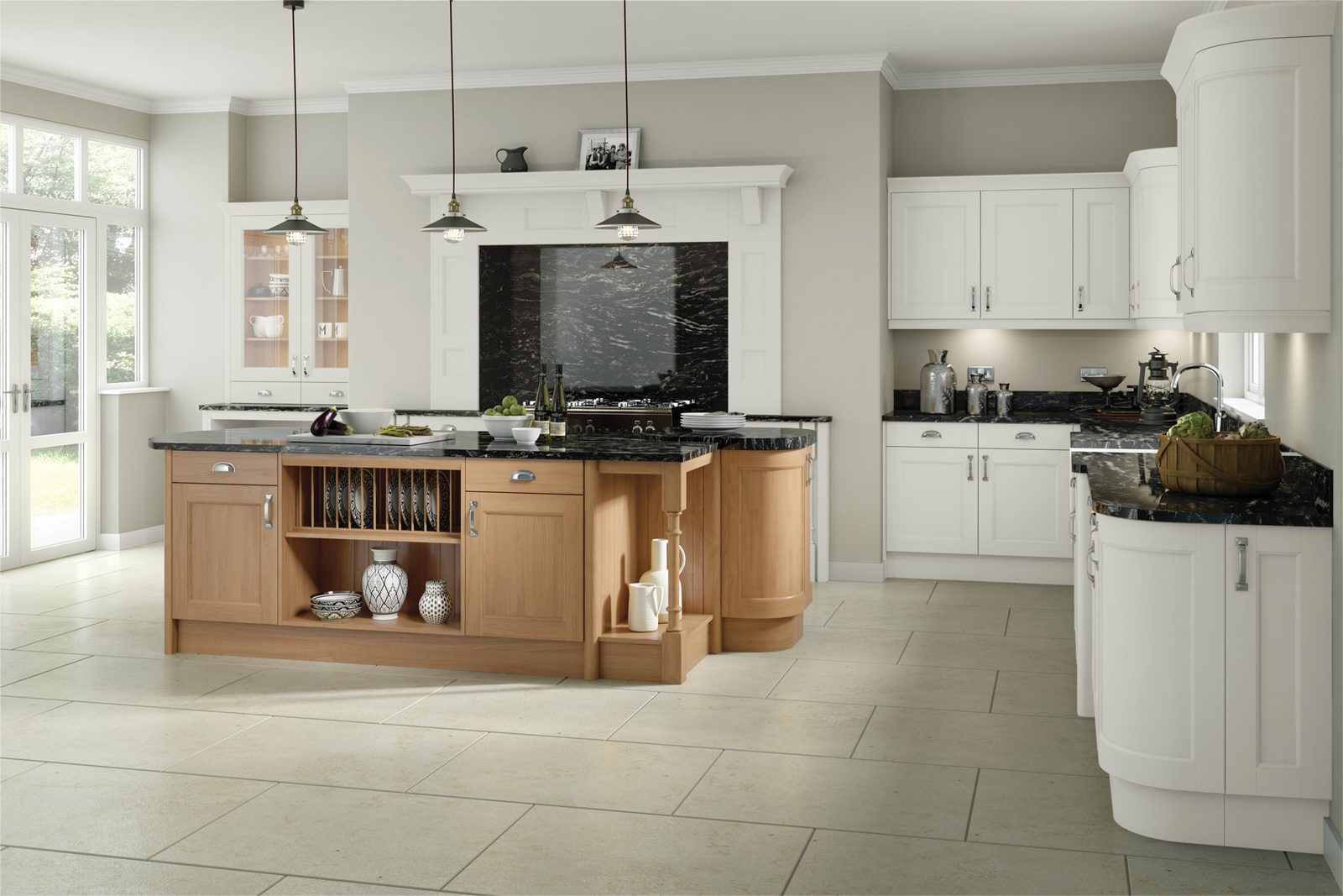 Windsor white and oak kitchen style