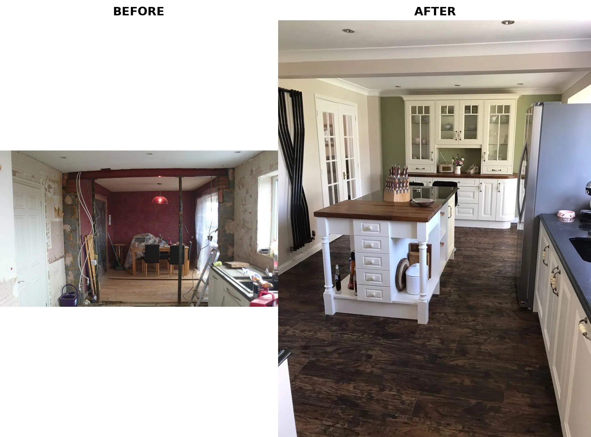 Before and after Jefferson kitchen transformation