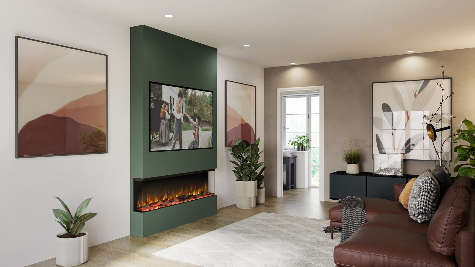Electric Fireplace Feature Wall