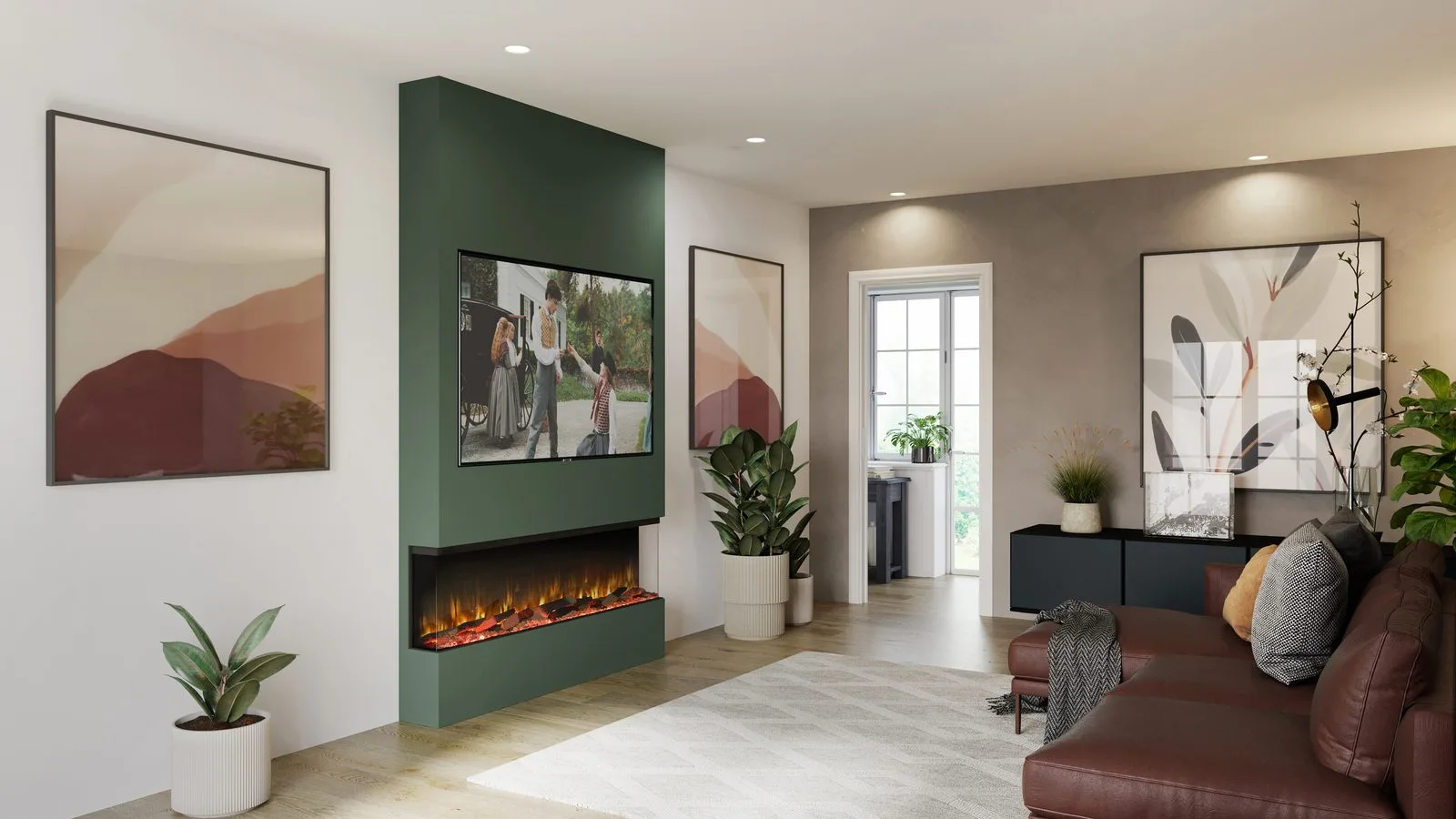 Electric Fireplace Feature Wall