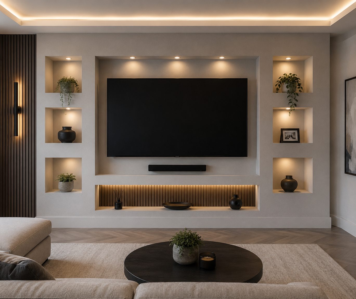 Luxury Lounge Media Wall
