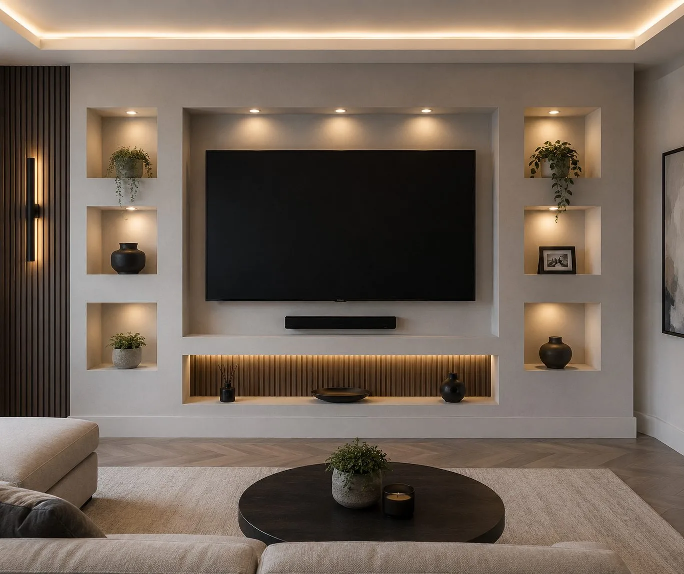 Luxury Lounge Media Wall