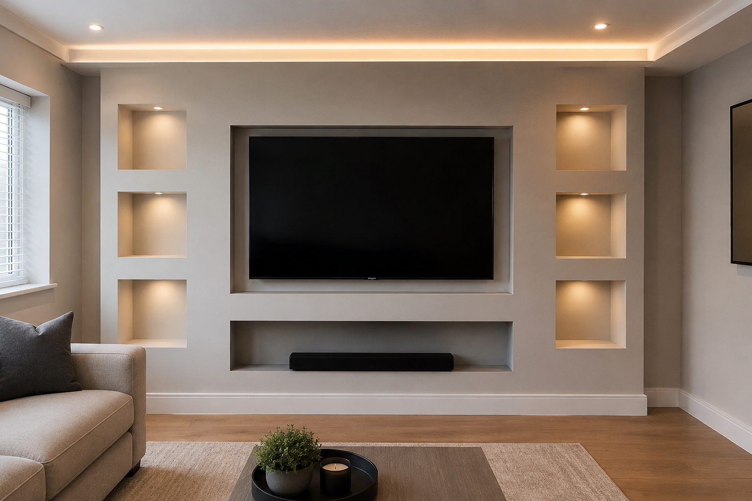 Modern Media Wall Installation