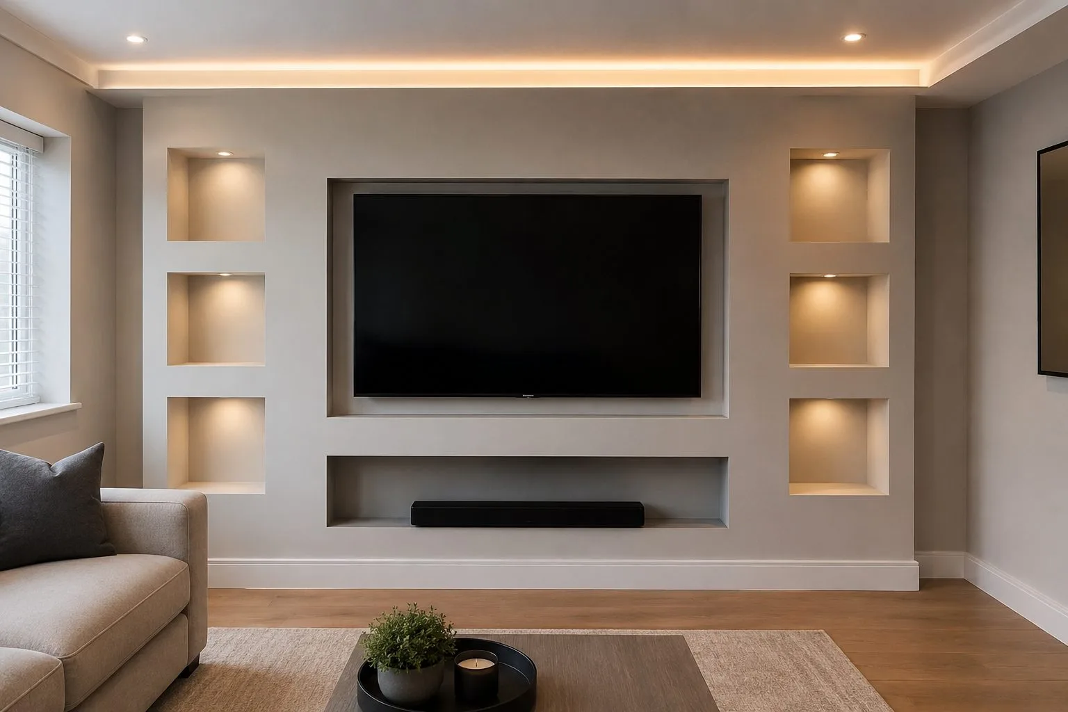 Modern Media Wall Installation