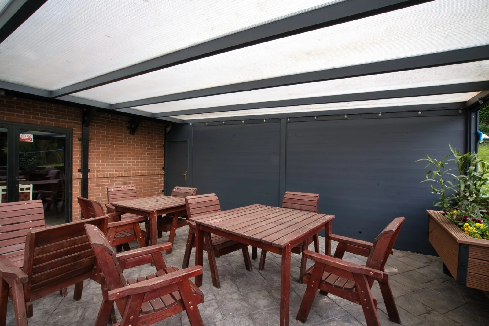 Aluminium pergola installation in Cheshunt