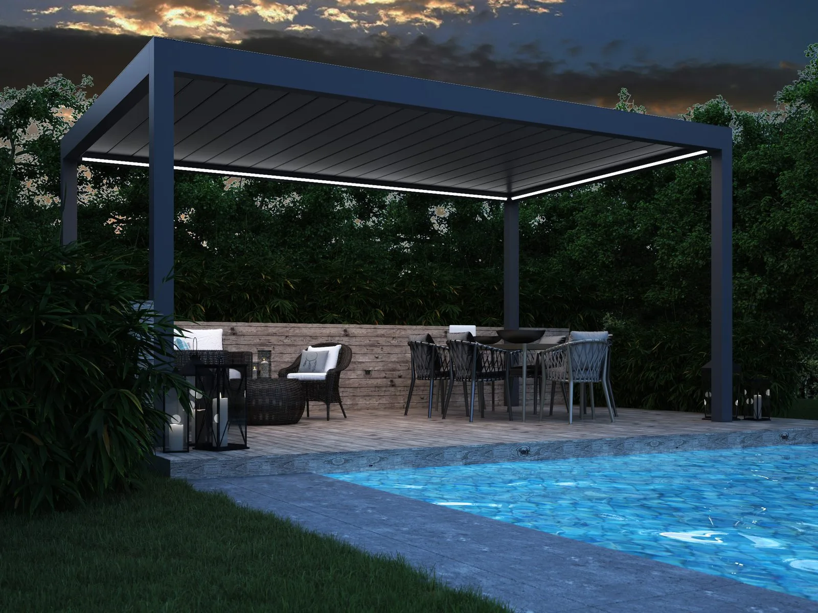 Louvered Roof Pergola